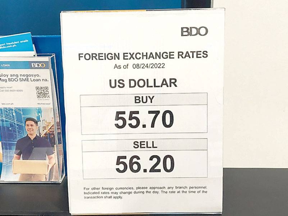 dollar exchange to philippine peso today