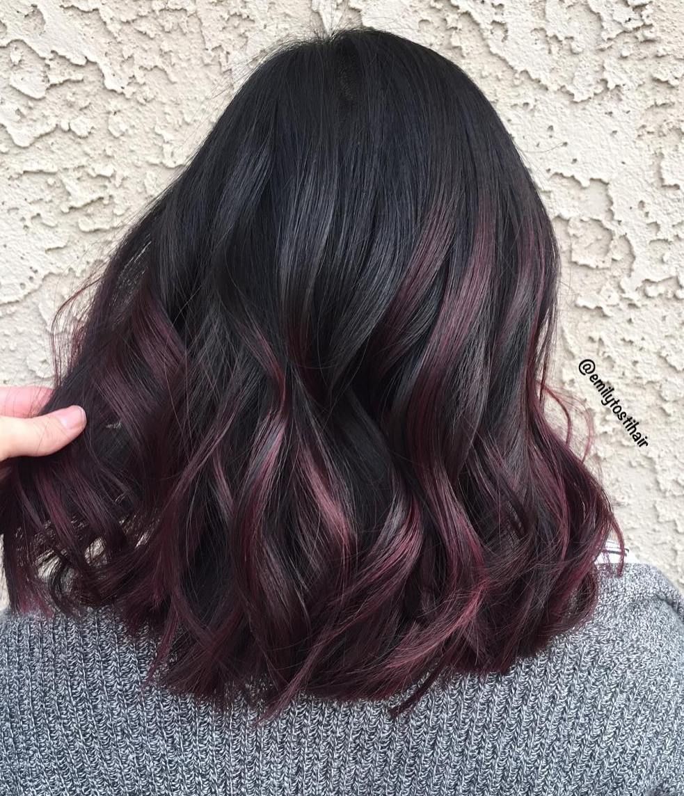 dark burgundy hair color ideas