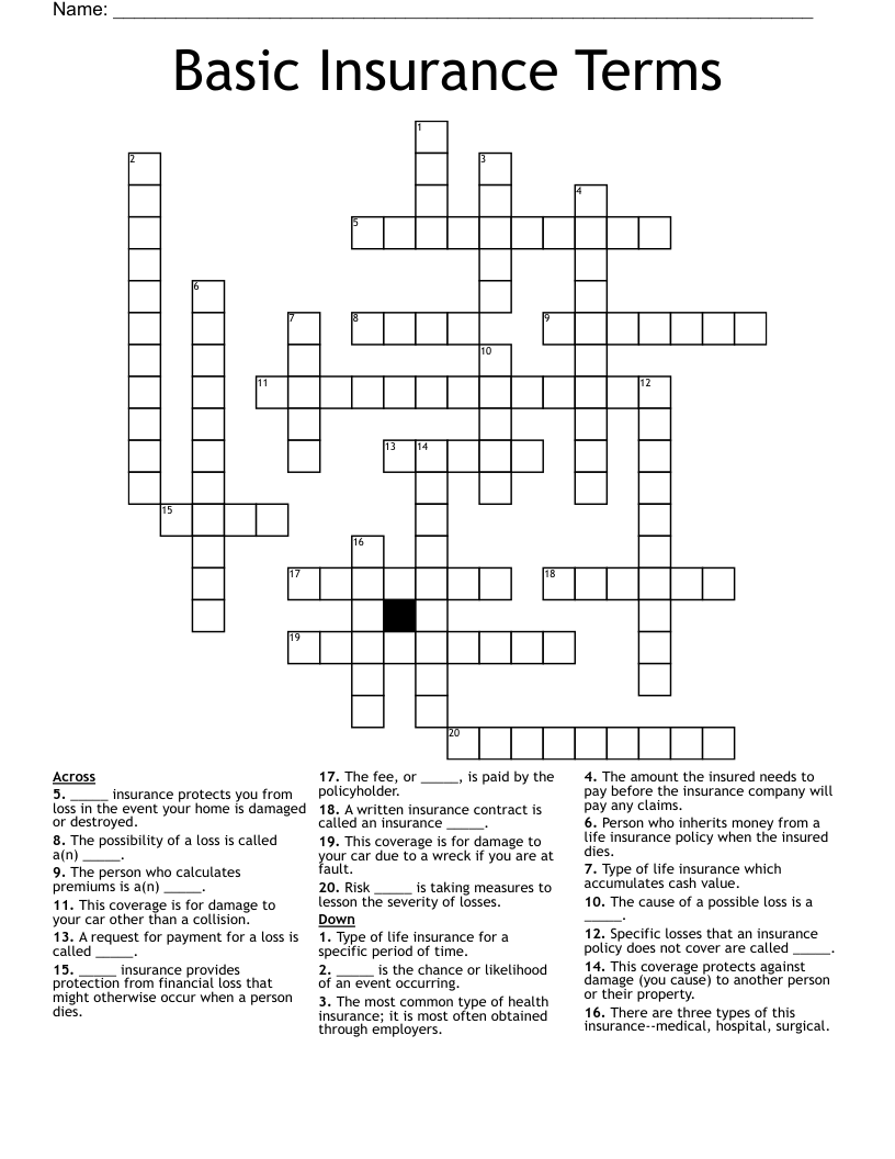 coverage crossword clue