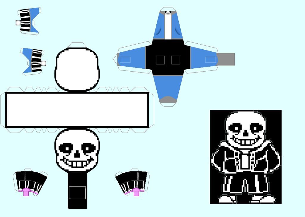 papercraft undertale sans