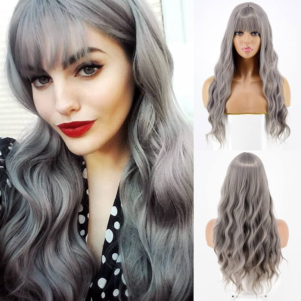 gray wigs long hair