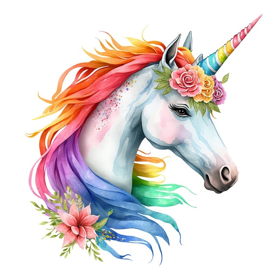 rainbow unicorn clipart