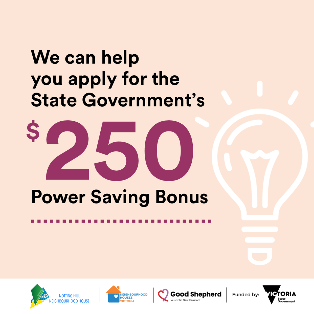 $250.00 power saving bonus