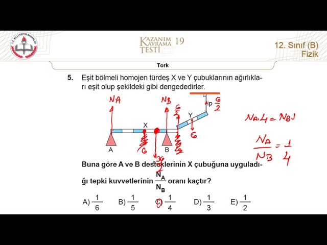 mezun fizik kazanım testleri