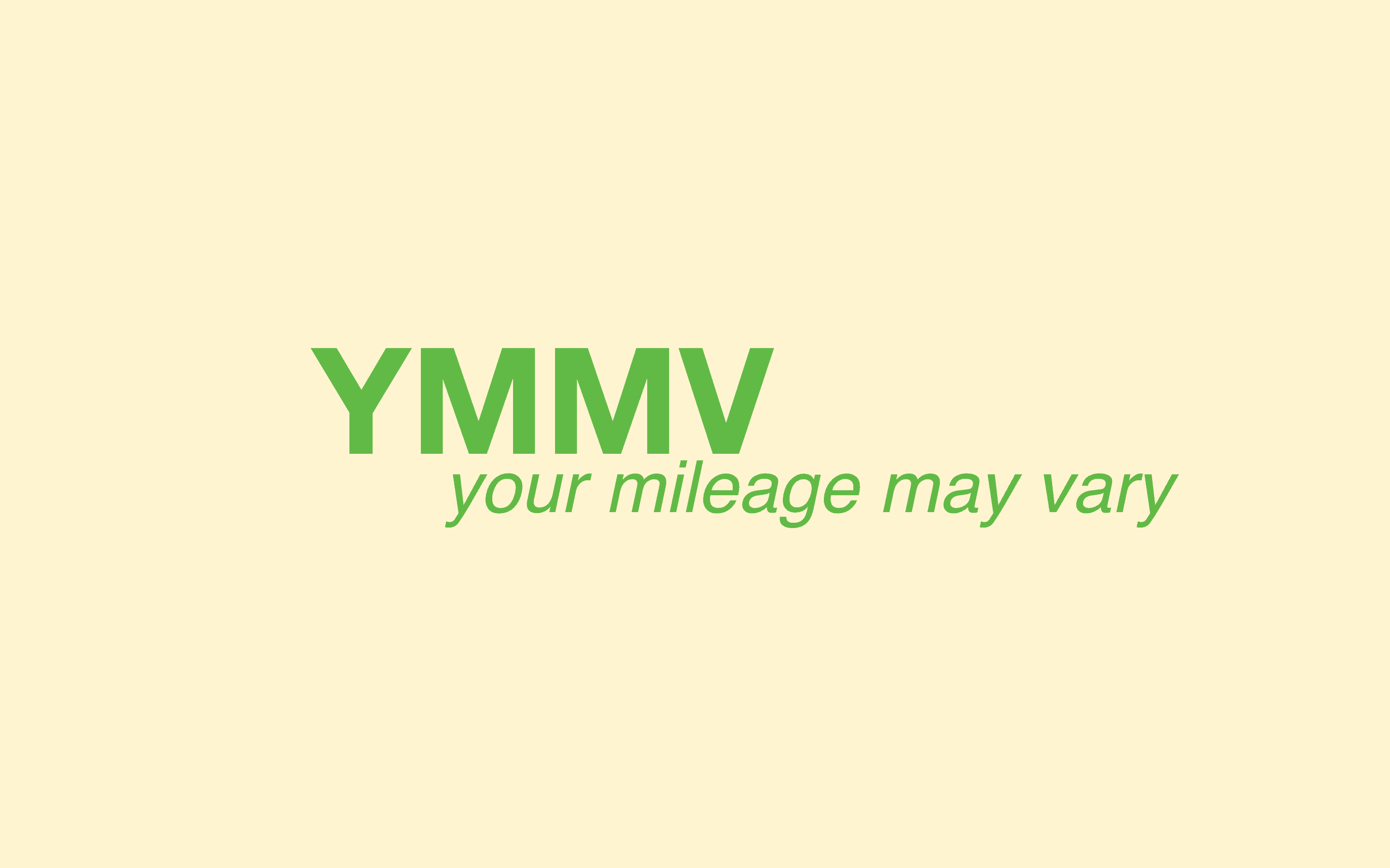 ymmv