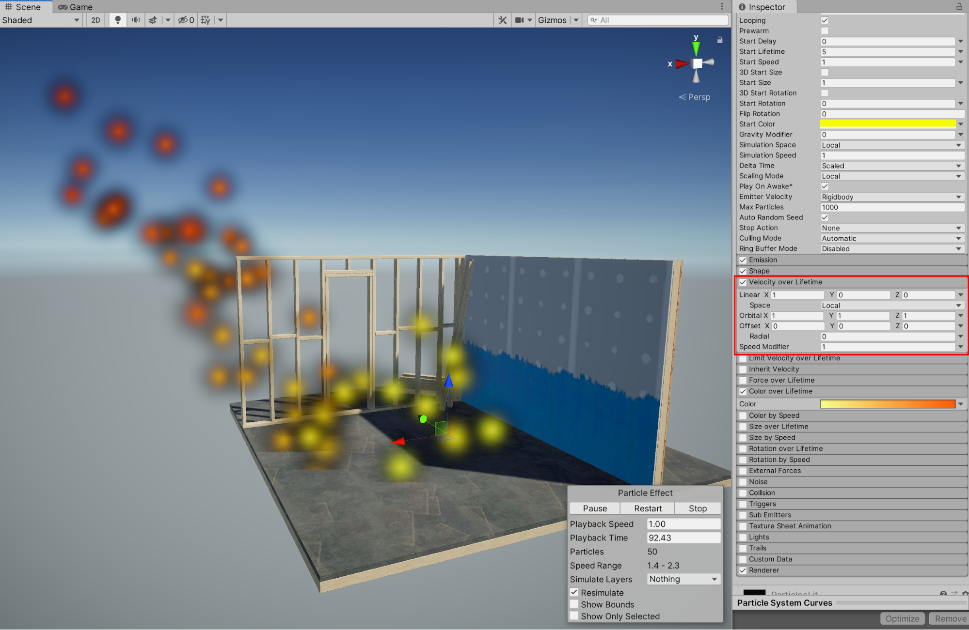 particle system unity