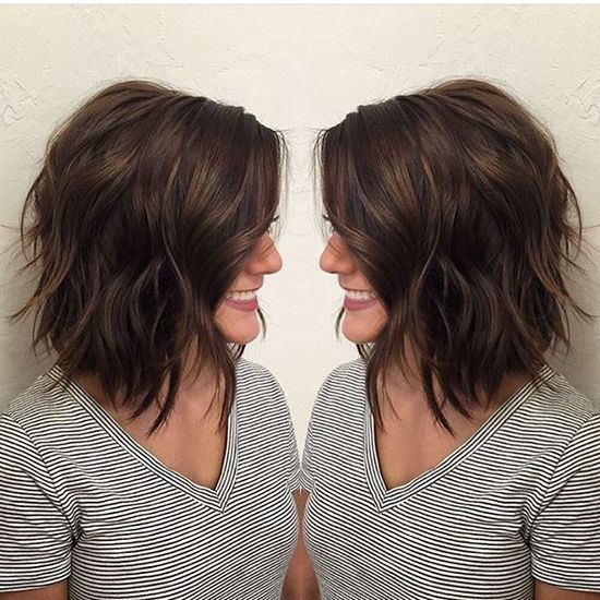 lob haircut with layers