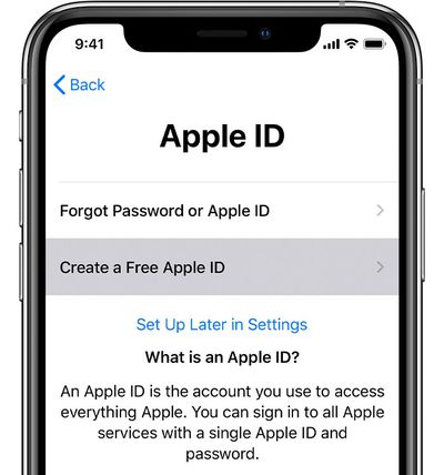 create a apple account