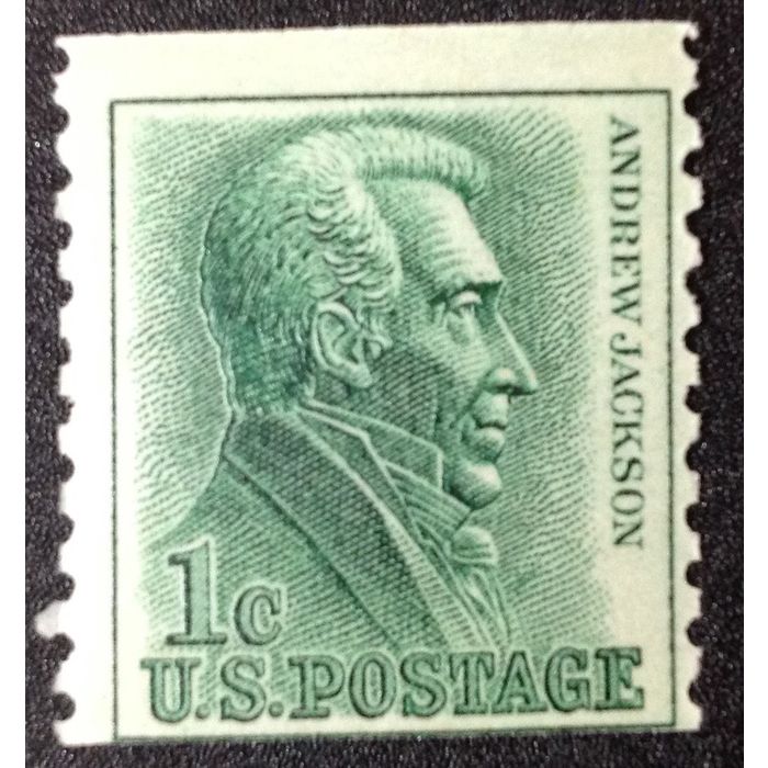 value of andrew jackson 1 cent stamp