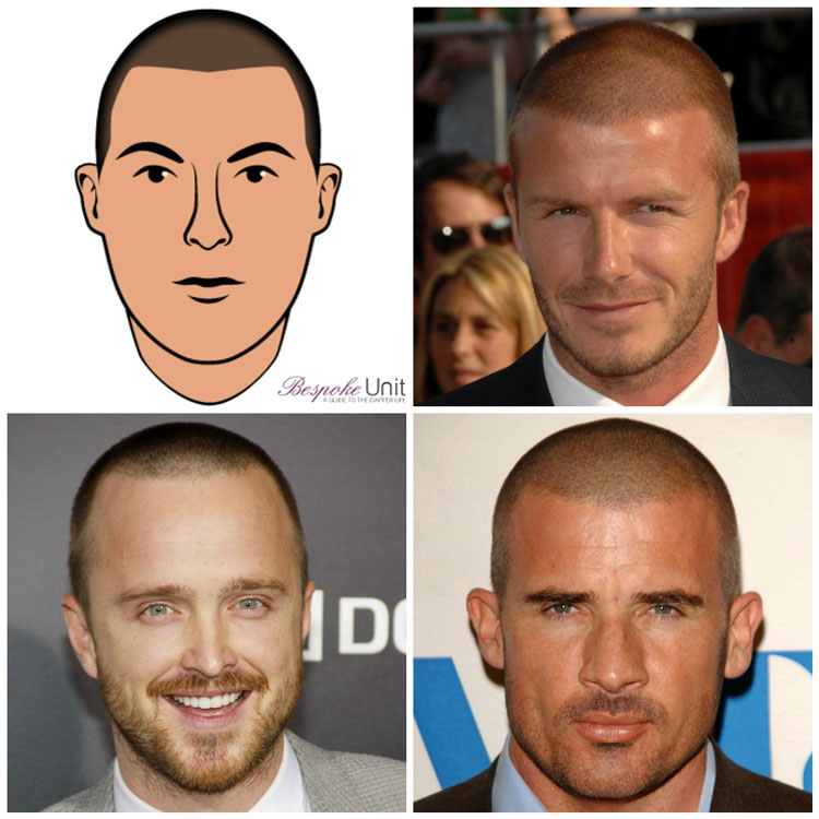 buzzcut with round face