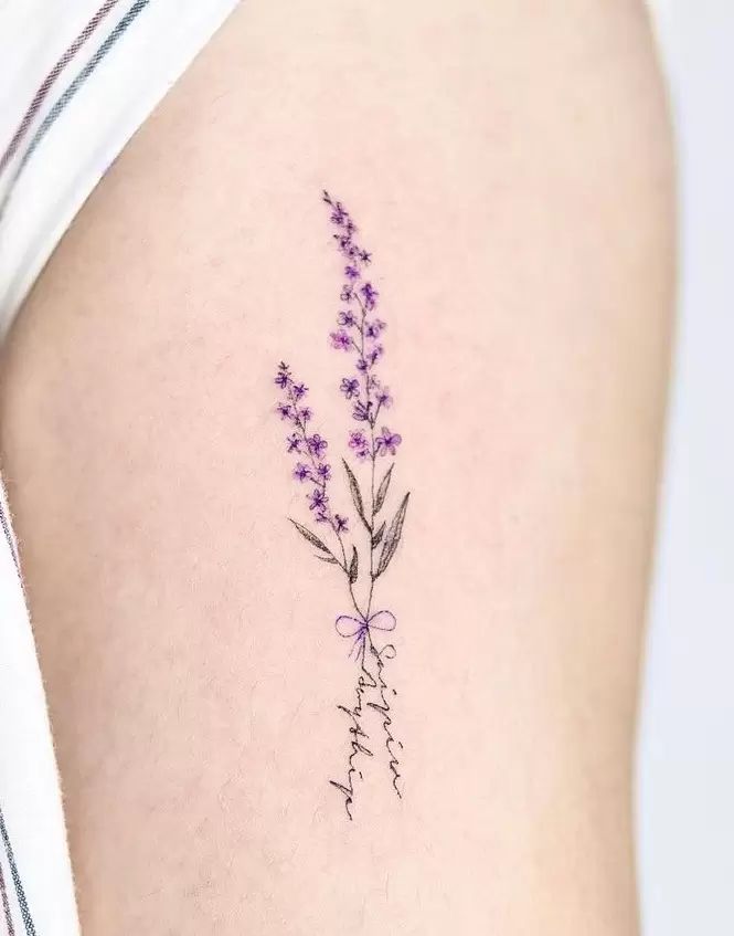 lilac flower tattoo