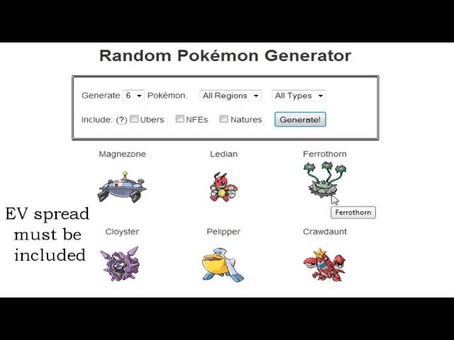 generate random pokemon