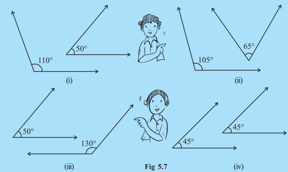 pair of supplementary angles