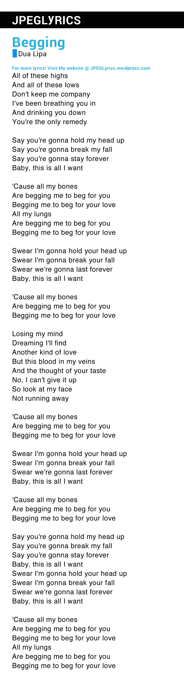 begging you lyrics