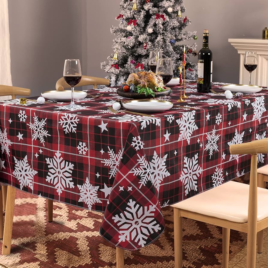 christmas wipeable tablecloth