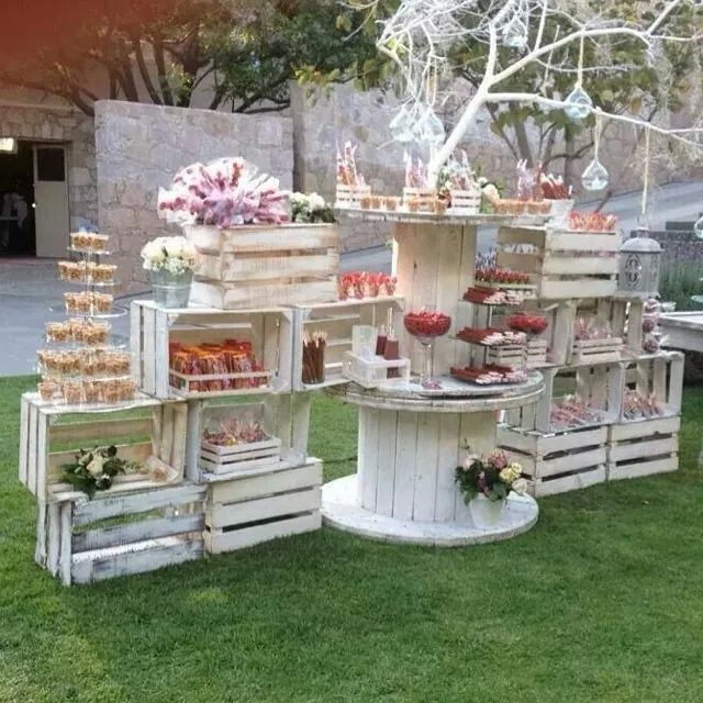 vintage mesa de dulces para boda