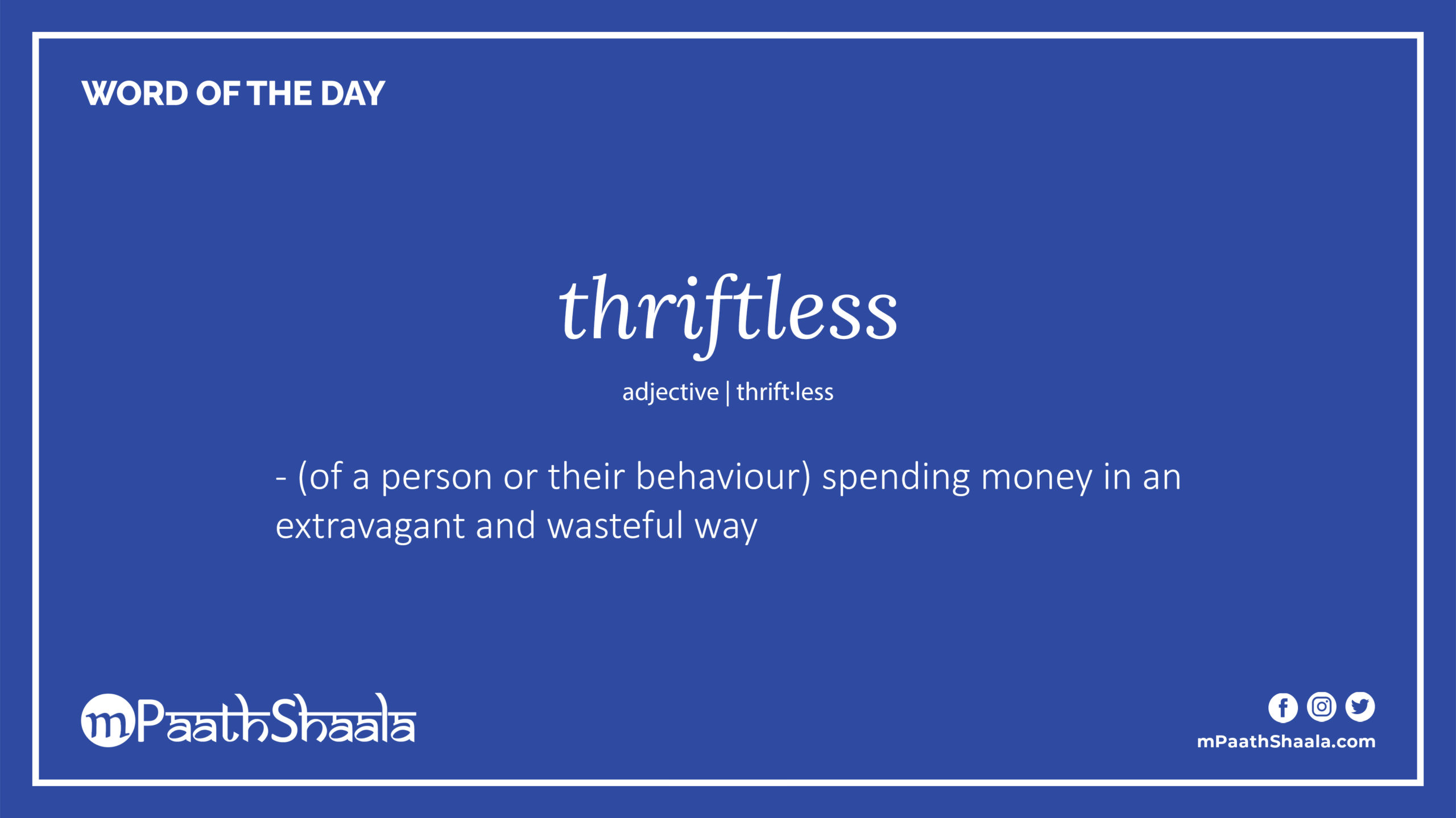thriftless meaning