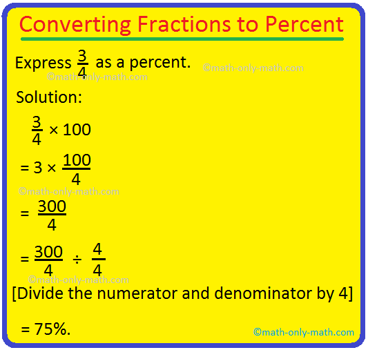 express the following fraction as percentage