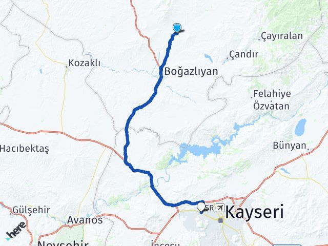 boğazlıyan kayseri otobüs