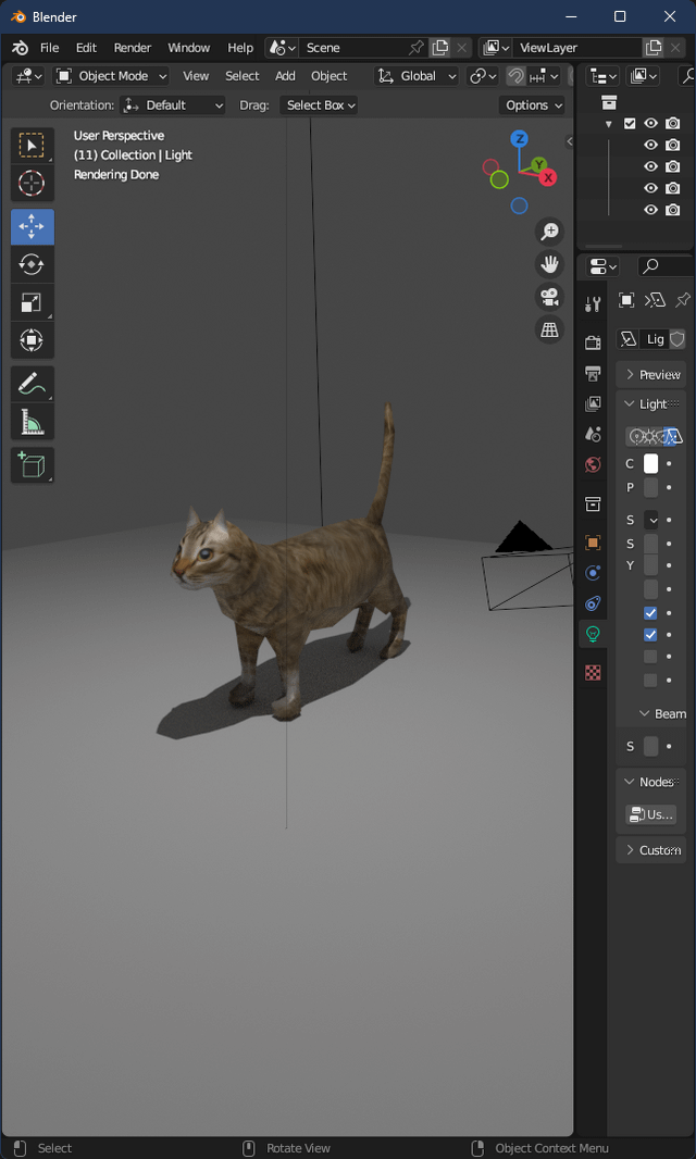 cat in blender gore