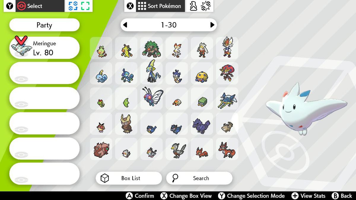 pokemon sword pokedex