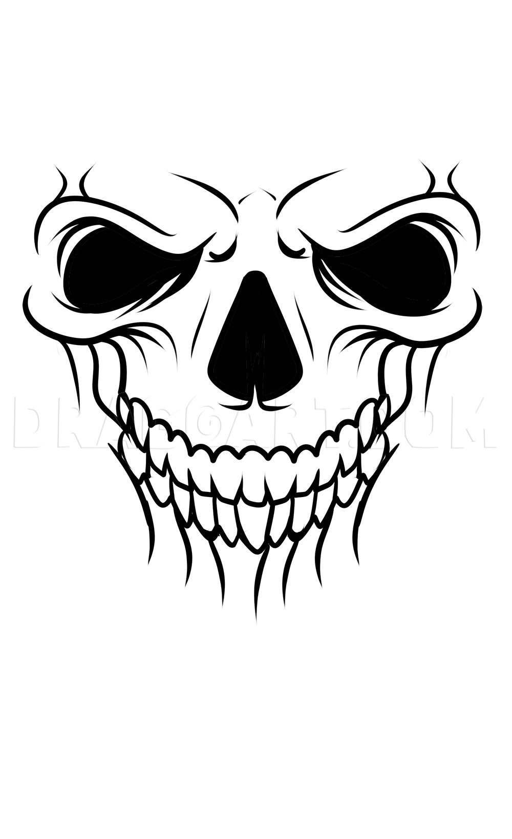 skull tattoo easy