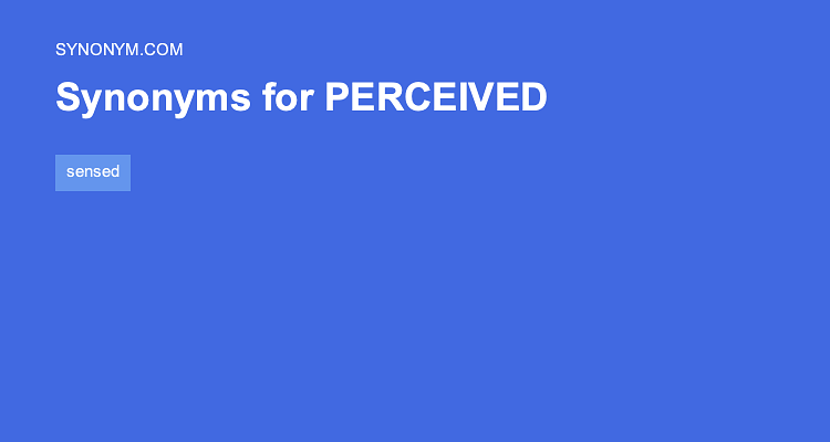 perceive synonym