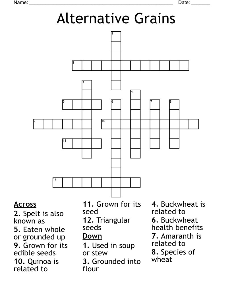 grain thats ground crossword