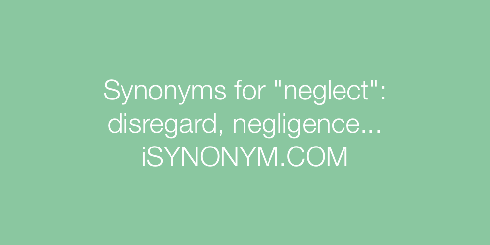 synonym for neglected