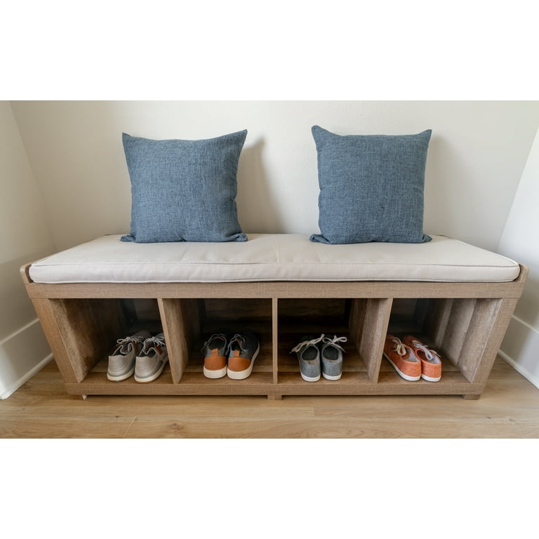 shoe cubby bench