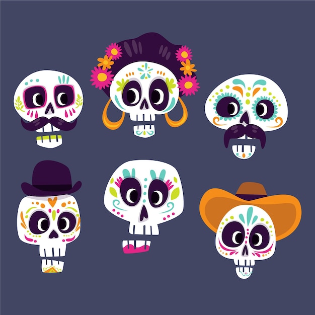 calavera animada dia de muertos