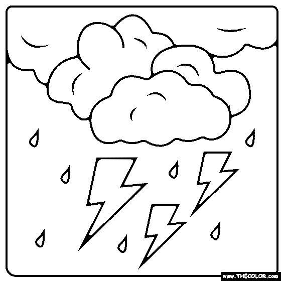 lightning coloring page