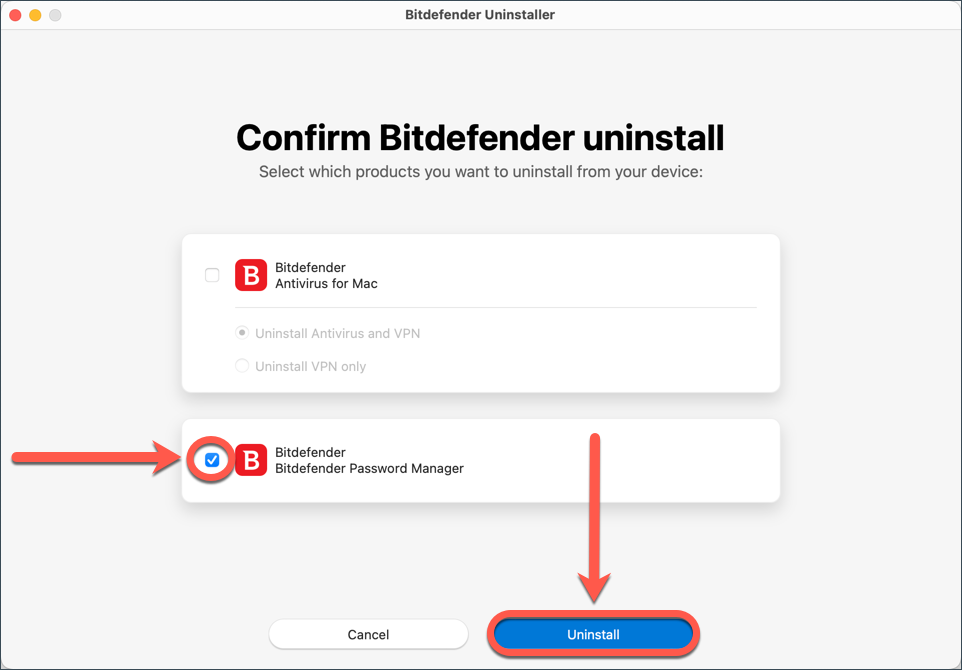 remove bitdefender endpoint security without password