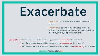 synonym for exacerbate