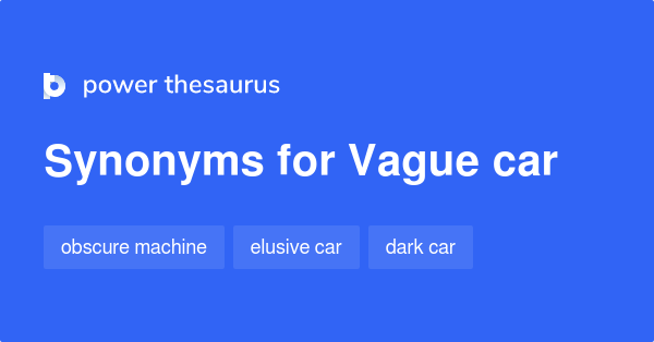 synonym for vague