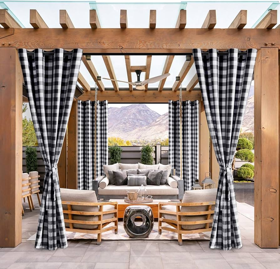 outdoor pergola curtains