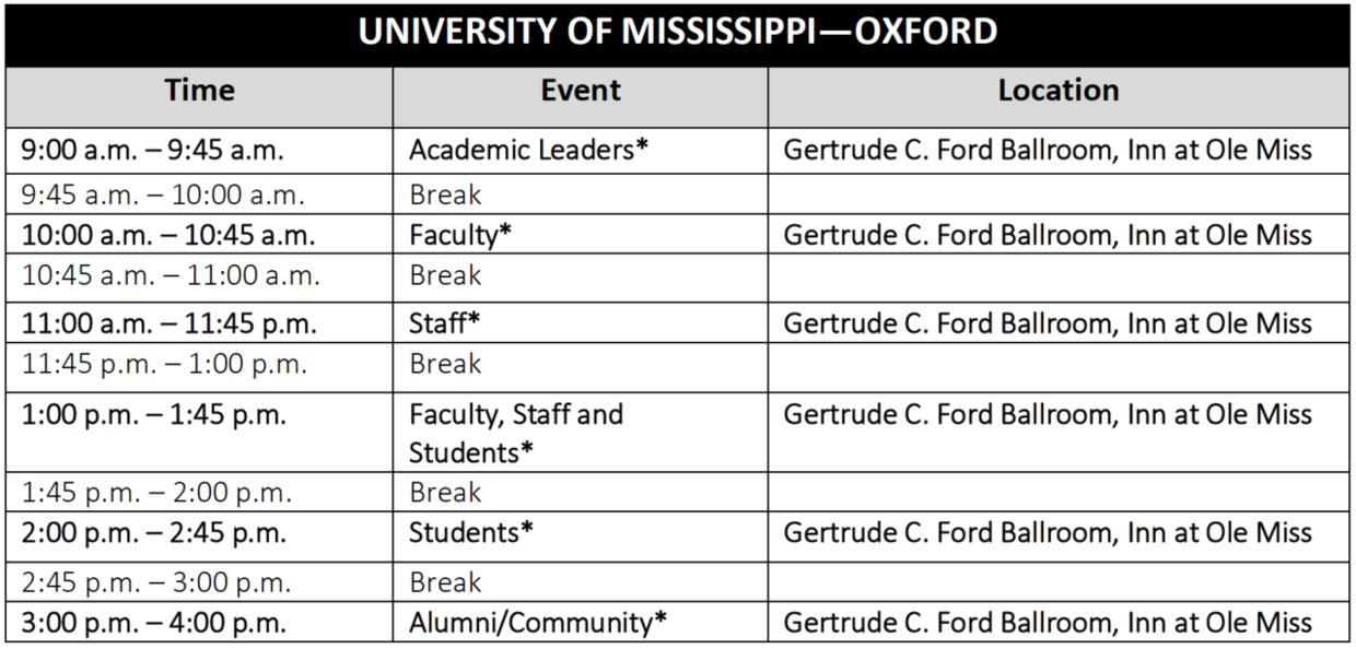 ole miss class schedule