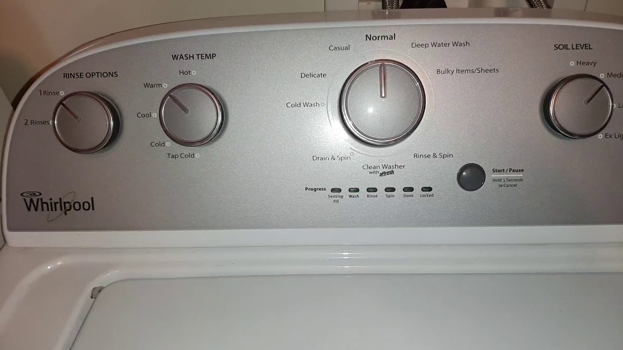 whirlpool lid locked flashing