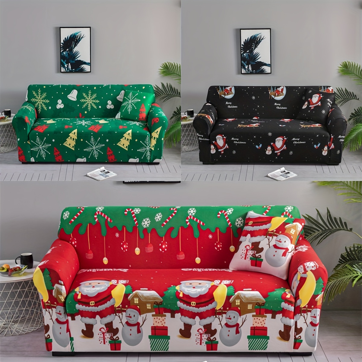 sofa cover christmas