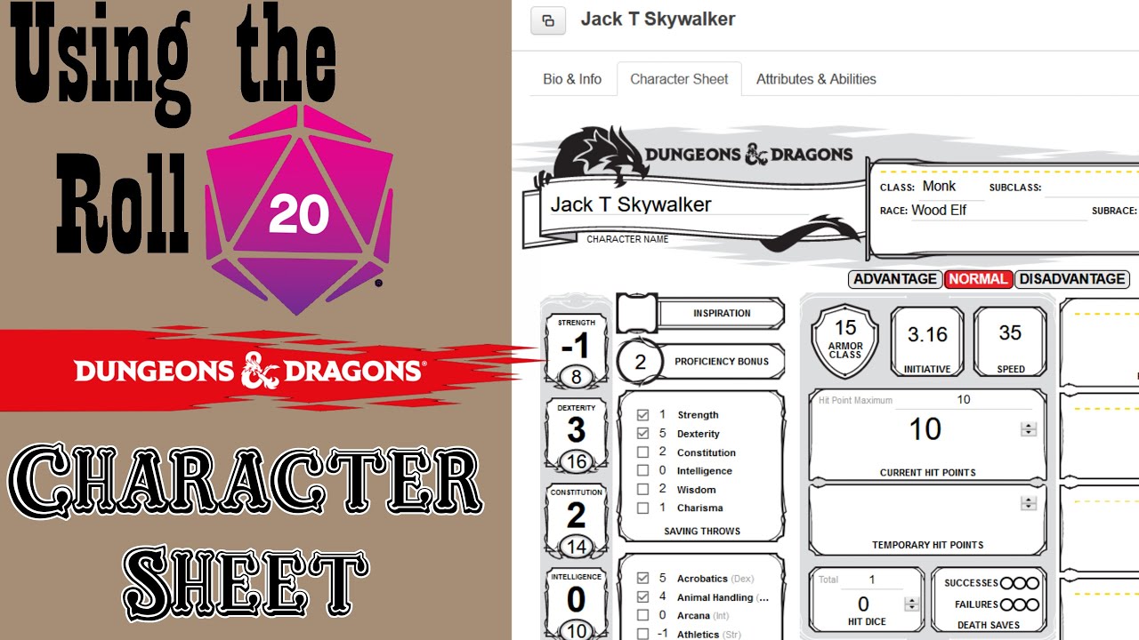 roll20 character sheet