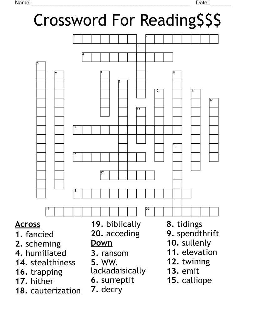 crossword spendthrift