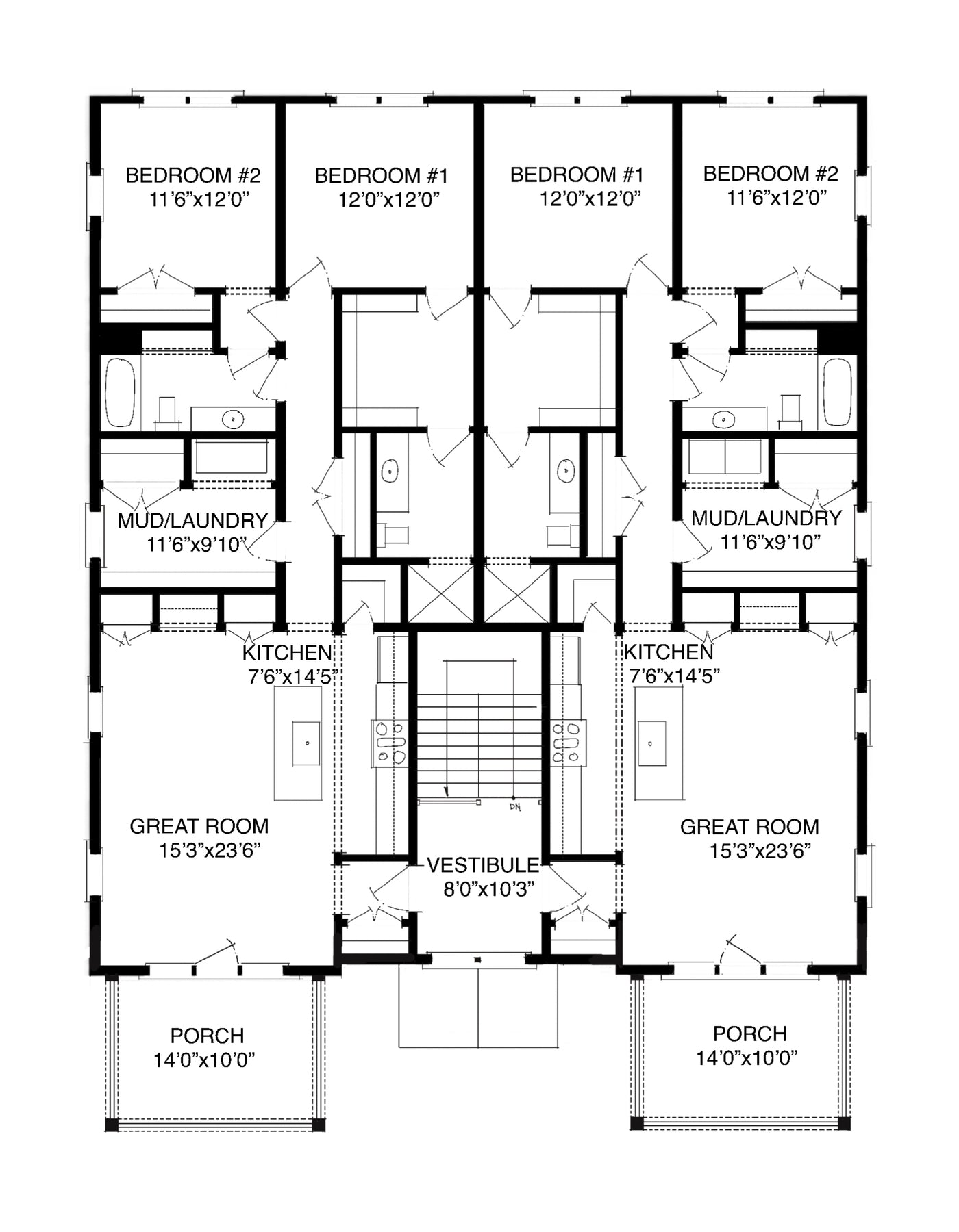 fourplex floor plans
