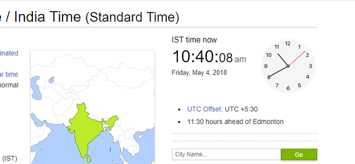 6pm utc to ist