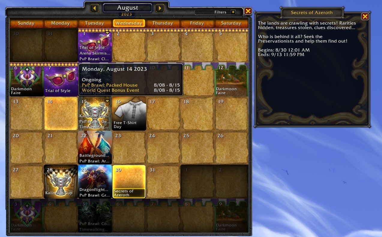 wow secrets of azeroth event