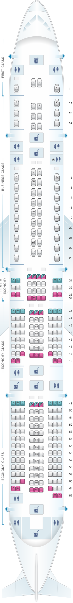 singapore airlines seat configuration