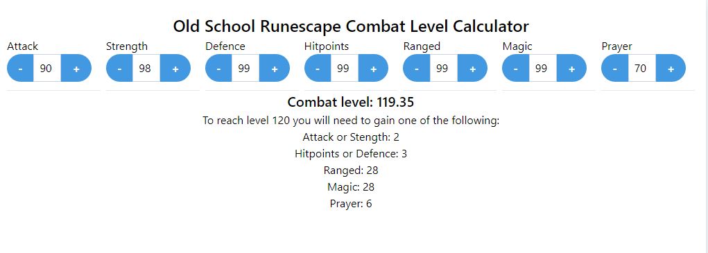 osrs calculator combat