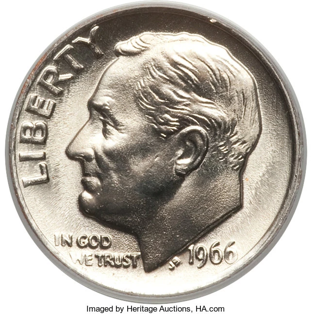 1966 american dime value