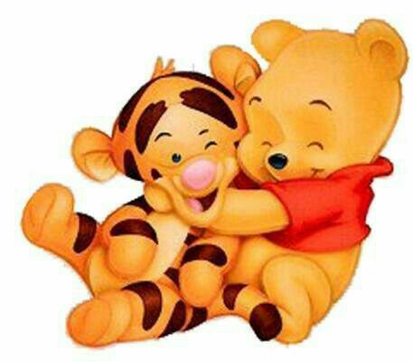 pooh and tigger hugging