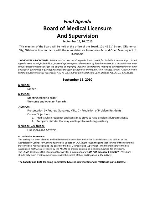 oklahoma medical board