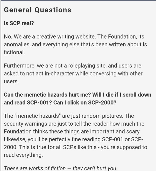 is the scp foundation real